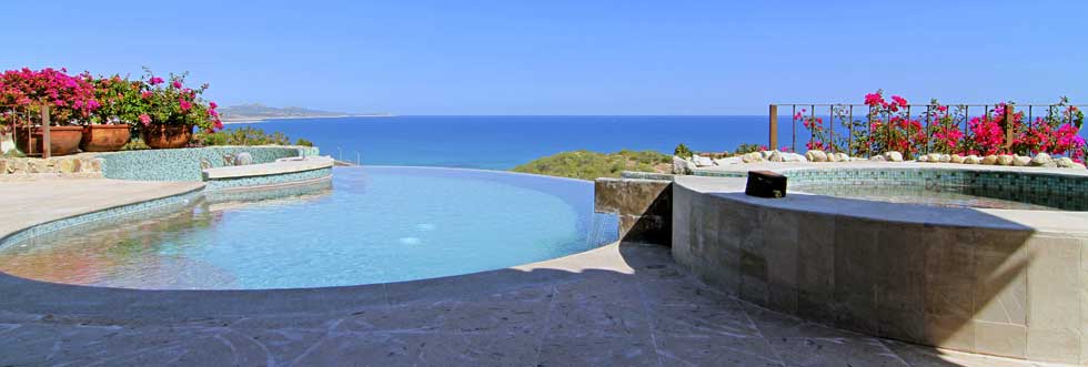 Panorama view from infinity pool at Querencia, Cabo San Lucas